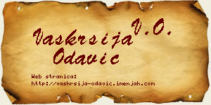 Vaskrsija Odavić vizit kartica